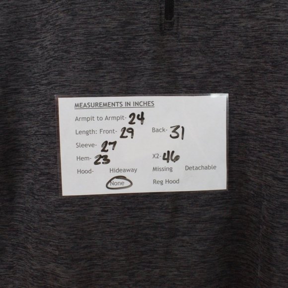 Reebok Gray Quarter Zip Mock Neck Long Sleeve Thumb Hole Pullover Shirt Size L - Picture 10 of 10